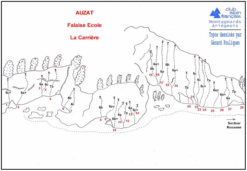 auzat topo escalade la carrière