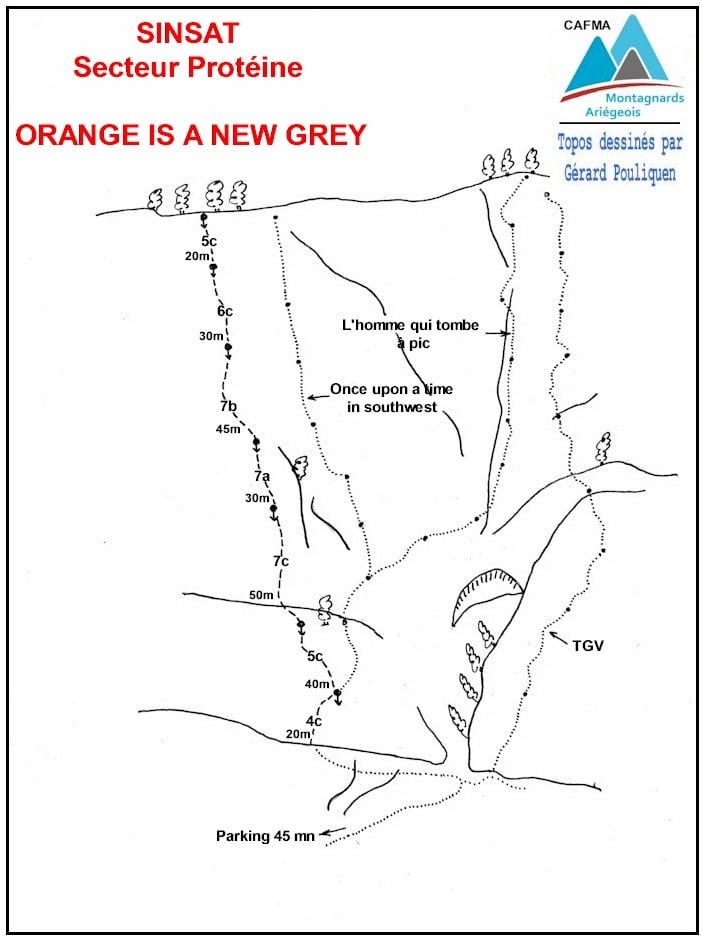 Topo escalade Sinsat 1 - Protéine - Orange is the new grey